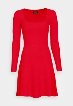 Even&Odd Eckiger Ausschnitt Mini Strickkleid - Gebreide Jurk - Red -Even-Odd Winkel 045f531776694b848ec42e84af555657