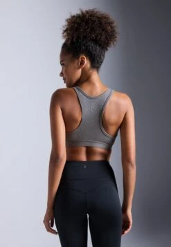 LIGHT SUPPORT FINE RIBBED SPORTS BRA WITH RACER BACK - Sport-bh Met Medium Support - Dark Grey -Even-Odd Winkel 0ad9d0d795ae4e27a1ce8566858962cf