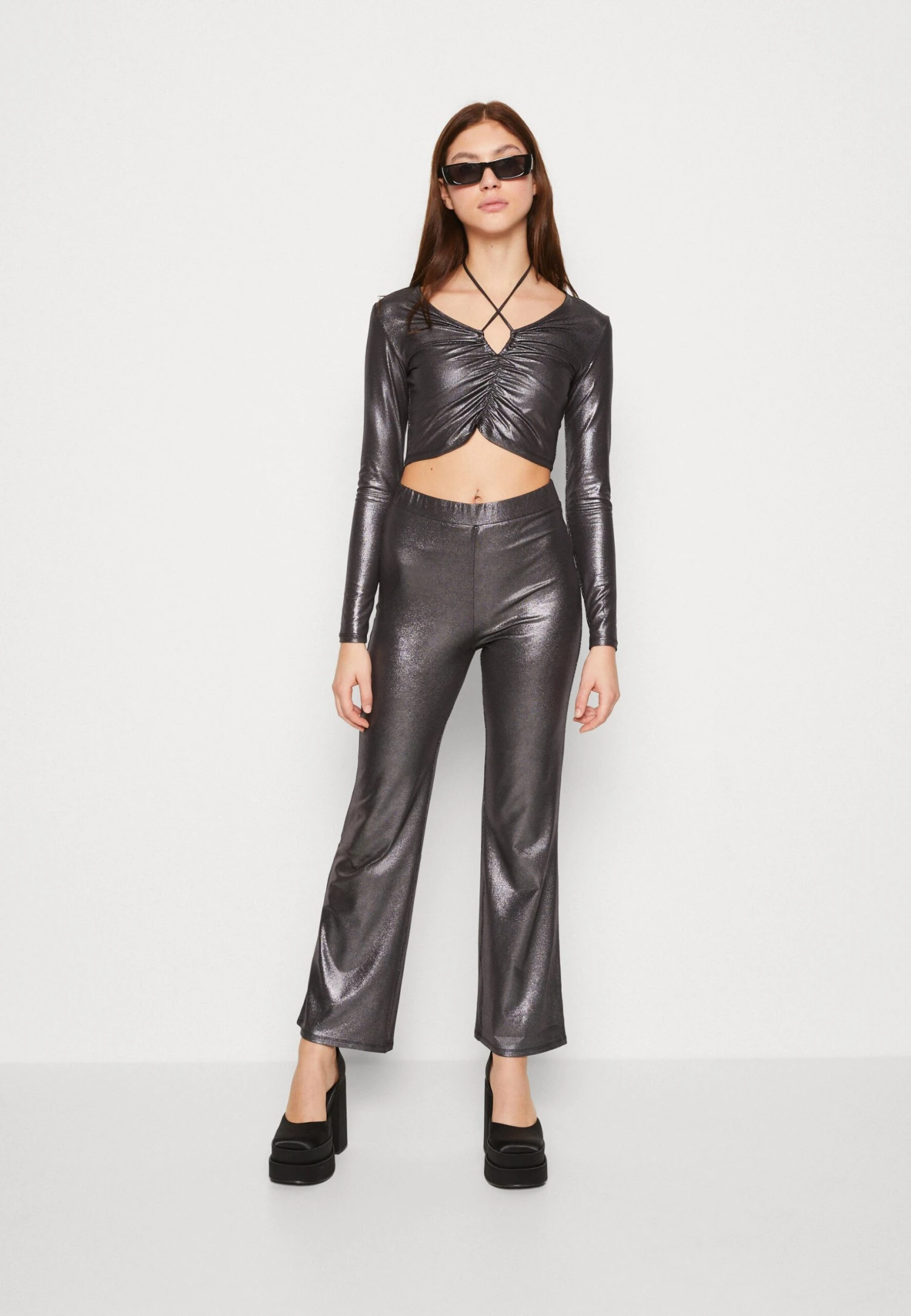 Even&Odd Broek - Black/Silver 4 Even&Odd Broek - Black/Silver - Afbeelding 2