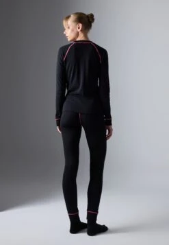 2 PIECE LONG SLEEVE TOP AND LEGGINGS SET - Hemd - Black/pink -Even-Odd Winkel 1519770563c9468382f162c10bb5cccf