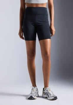 ESSENTIAL HIGH RISE CYCLING SHORTS WITH SIDE POCKETS - Tights - Black
