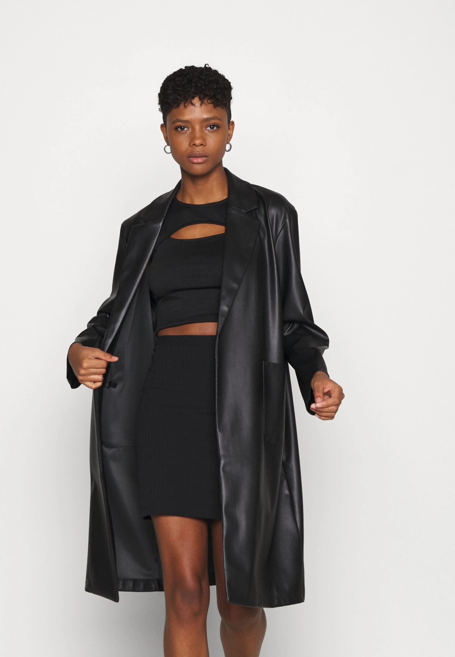 Even&Odd Basic Mini Ribbed Skirt - Kokerrok - Black 6 Even&Odd Basic Mini Ribbed Skirt - Kokerrok - Black - Afbeelding 4