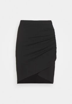 Even&Odd Asymetric Overlap Wrap Mini High Waisted Skirt - Kokerrok - Black -Even-Odd Winkel 26ec337f6164479d83b7661e14b9402f