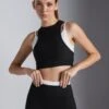 DOUBLE LAYER SLEEVELESS CONTRAST TOP - Sport-bh Met Light Support - Black
