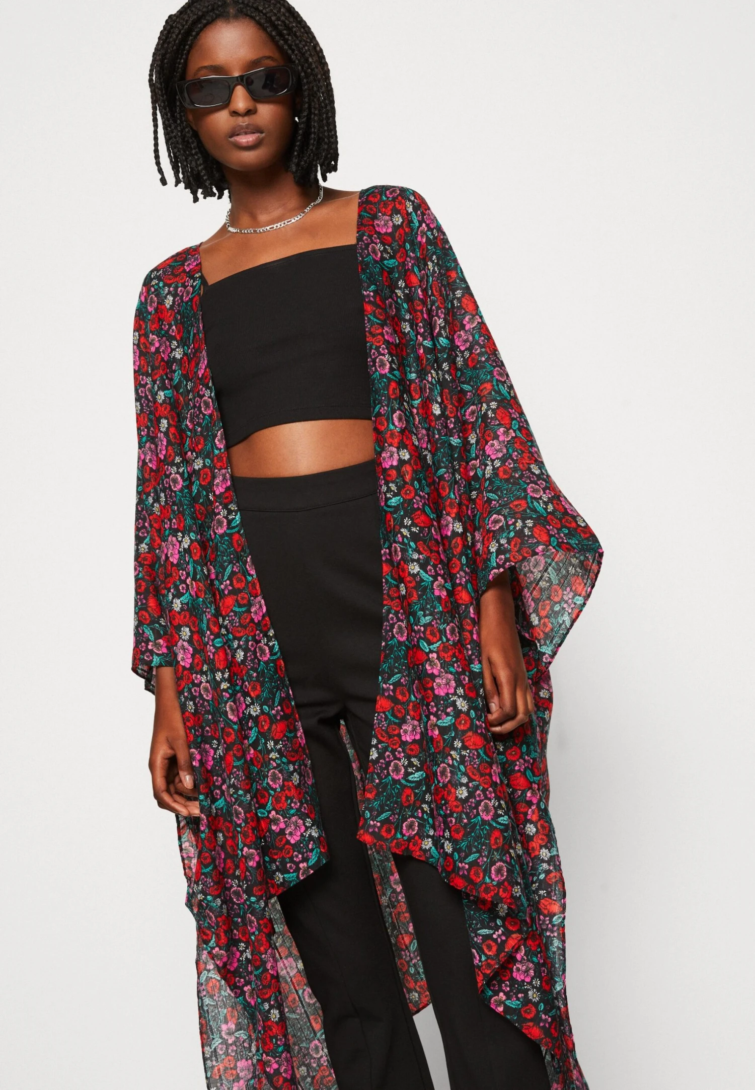 Even&Odd Floral - Lichte Jas - Red 6 Even&Odd Floral - Lichte Jas - Red - Afbeelding 4