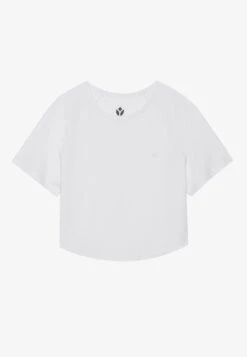 ESSENTIAL CROPPED FINE RIB T SHIRT - T-shirt Basic - Light Grey -Even-Odd Winkel 36139bbfea544ca68f1d294bcbeacfdf