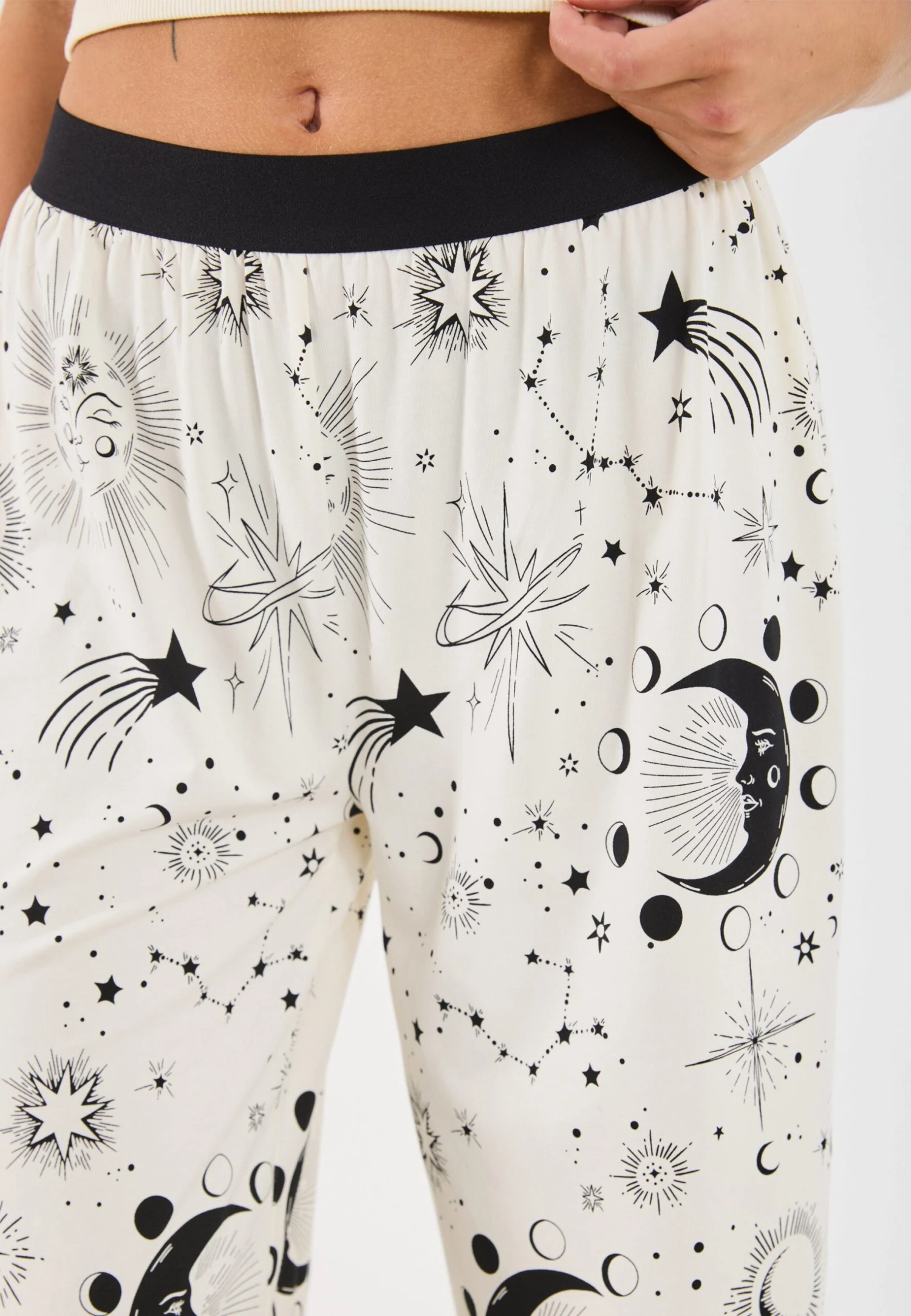 Even&Odd 2 PACK - Pyjamabroek - Black/ Beige 7 Even&Odd 2 PACK - Pyjamabroek - Black/ Beige - Afbeelding 5