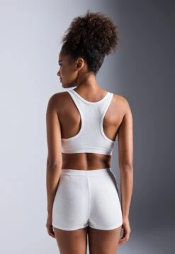 LIGHT SUPPORT FINE RIBBED SPORTS BRA WITH RACER BACK - Sport-bh Met Medium Support - White -Even-Odd Winkel 475a2954e28841d19b187aff7bb2b03c