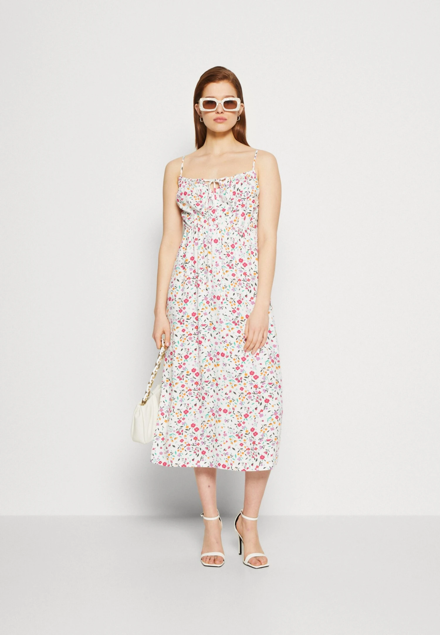 Even&Odd Jurk - White/Yellow 4 Even&Odd Jurk - White/Yellow - Afbeelding 2