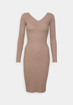 V Ausschnitt Ripp Mini Bodycon Strickkleid - Etui-Jurk - Taupe 14 V Ausschnitt Ripp Mini Bodycon Strickkleid - Etui-Jurk - Taupe -Even-Odd Winkel 4ec6d48153924340a252d4cdd83a3396