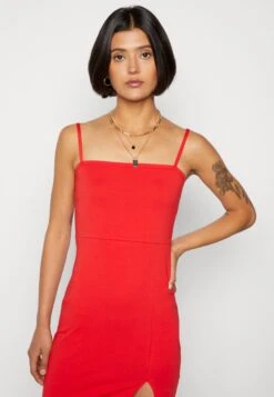 Even&Odd Strappy Mini Bodycon Dress- Jerseyjurk - Red -Even-Odd Winkel 4f0a5516ebbf42308f482b63bf6fc7a8