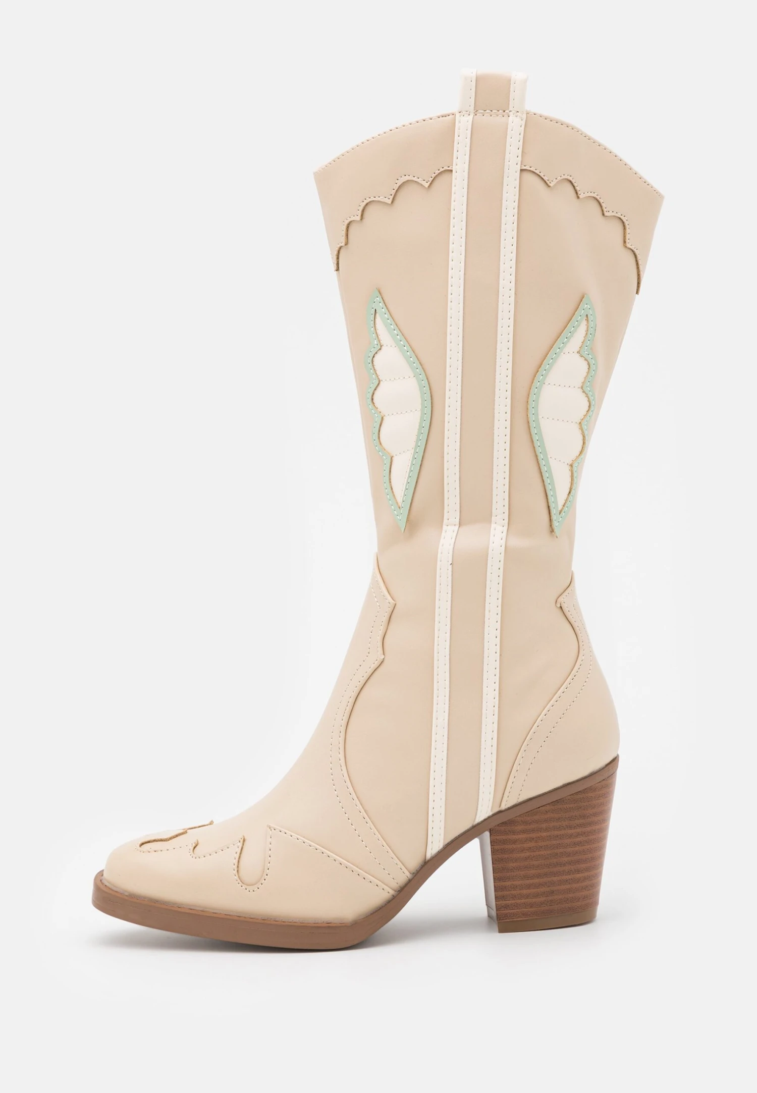 Cowboy-/Bikerlaarzen - Off-White 4 Cowboy-/Bikerlaarzen - Off-White - Afbeelding 2