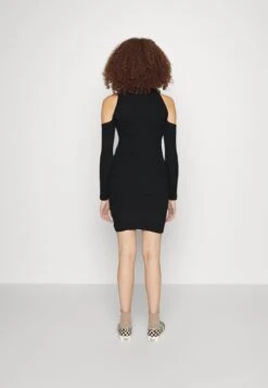 Even&Odd Party Schulterfrei Bodycon Mini Strickkleid - Gebreide Jurk - Black -Even-Odd Winkel 547a12755482443ab9890beb79589383