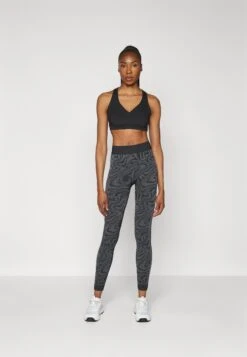 HIGH RISE 7/8 SEAMLESS LEGGINGS WITH CONTRAST WAISTBAND - Tights - Dark Grey -Even-Odd Winkel 587ebdf906634a86811c614892ec1b36