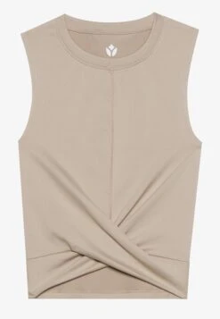 CROPPED SLEEVELESS TOP WITH WRAP FRONT - Top - Beige 11 CROPPED SLEEVELESS TOP WITH WRAP FRONT - Top - Beige -Even-Odd Winkel 59d23eb4f5244950a484678976668c44
