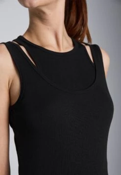 DOUBLE LAYER FINE RIB SLEEVELESS TOP - Top - Black 13 DOUBLE LAYER FINE RIB SLEEVELESS TOP - Top - Black -Even-Odd Winkel 59e3cfb0666645fdbf7e385a8d712d5d