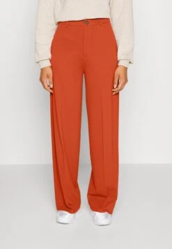 Wide Leg Trousers - Broek -Brown