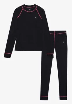 2 PIECE LONG SLEEVE TOP AND LEGGINGS SET - Hemd - Black/pink -Even-Odd Winkel 67109868d2fd44778095558d607048be