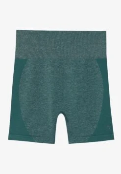 HIGH RISE SEAMLESS RIB BOOTY SHORTS WITH CONTRAST PANEL - Tights - Black -Even-Odd Winkel 68c88f5c45504d96ba8788e704644576