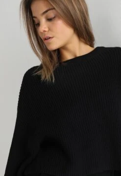 Even&Odd Cropped Jumper - Trui - Black -Even-Odd Winkel 7158b709a0b24b25bcc975a88a9dfa80