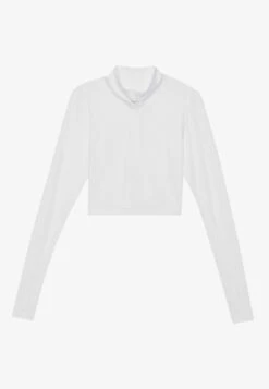 CROPPED HIGH NECK LONG SLEEVE TOP WITH 1/2 ZIP &THUMB HOLES - Longsleeve - Black -Even-Odd Winkel 71af27a77aeb4671818edfea03314756