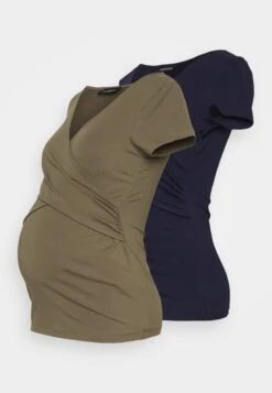 2Pack - T-Shirt Basic - Khaki/Dark Blue -Even-Odd Winkel 84574f543f594779b49cf33c0eddc9db