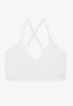 ESSENTIAL 2 PACK MEDIUM SUPPORT SPORTS BRA WITH ADJUSTABLE CROSS BACK - Sport-bh Met Medium Support - White/black -Even-Odd Winkel 85eb1c9d37a746ef880a0359bc779d88
