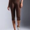 ESSENTIAL QUICK DRY CAPRI HIGH RISE LEGGINGS - Tights - Brown