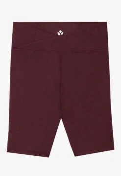 HIGH RISE CYCLING SHORTS OVERLAP V WAISTBAND - Tights - Bordeaux -Even-Odd Winkel 8fee624e8abd455a9f9a6c7b3b60a95a