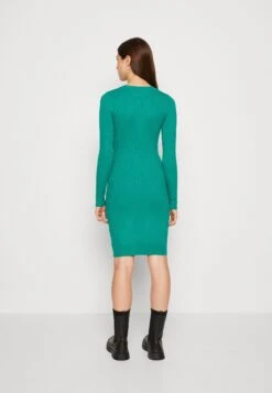 Even&Odd Crew Ausschnitt Ripp Basic Bodycon Mini Strickkleid - Etui-Jurk - Green -Even-Odd Winkel 9975eefbbd454992b9ee8341be1a9bd1