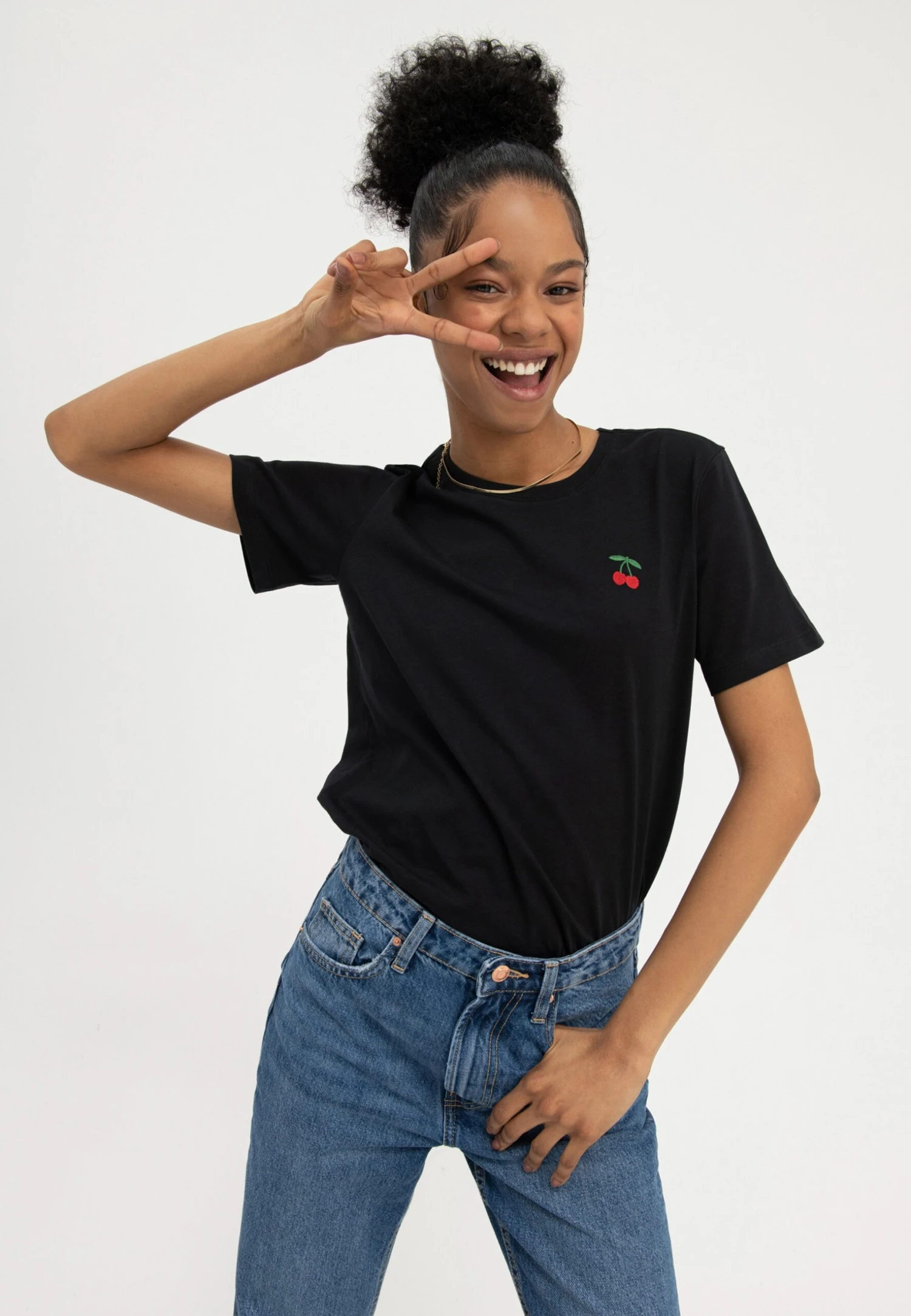 Even&Odd 2 Pack - T-Shirt Basic - Black/White 4 Even&Odd 2 Pack - T-Shirt Basic - Black/White - Afbeelding 2