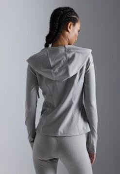 ZIP UP SPORTS SWEAT WITH HOOD - Sweater Met Rits - Mottled Light Grey -Even-Odd Winkel ab47010fc57845189778021f758a2e54