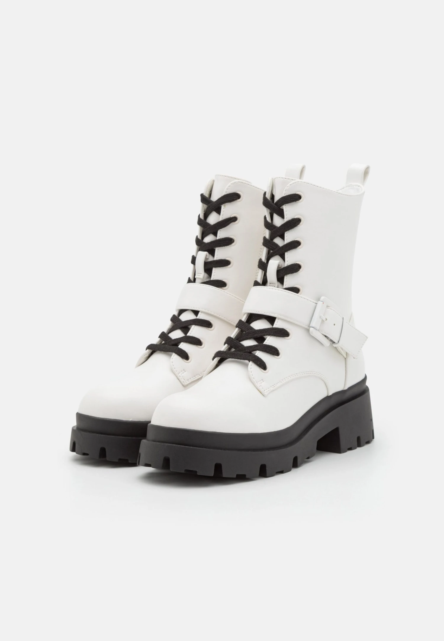 Enkellaarsjes Met Plateauzool - White 5 Enkellaarsjes Met Plateauzool - White - Afbeelding 3