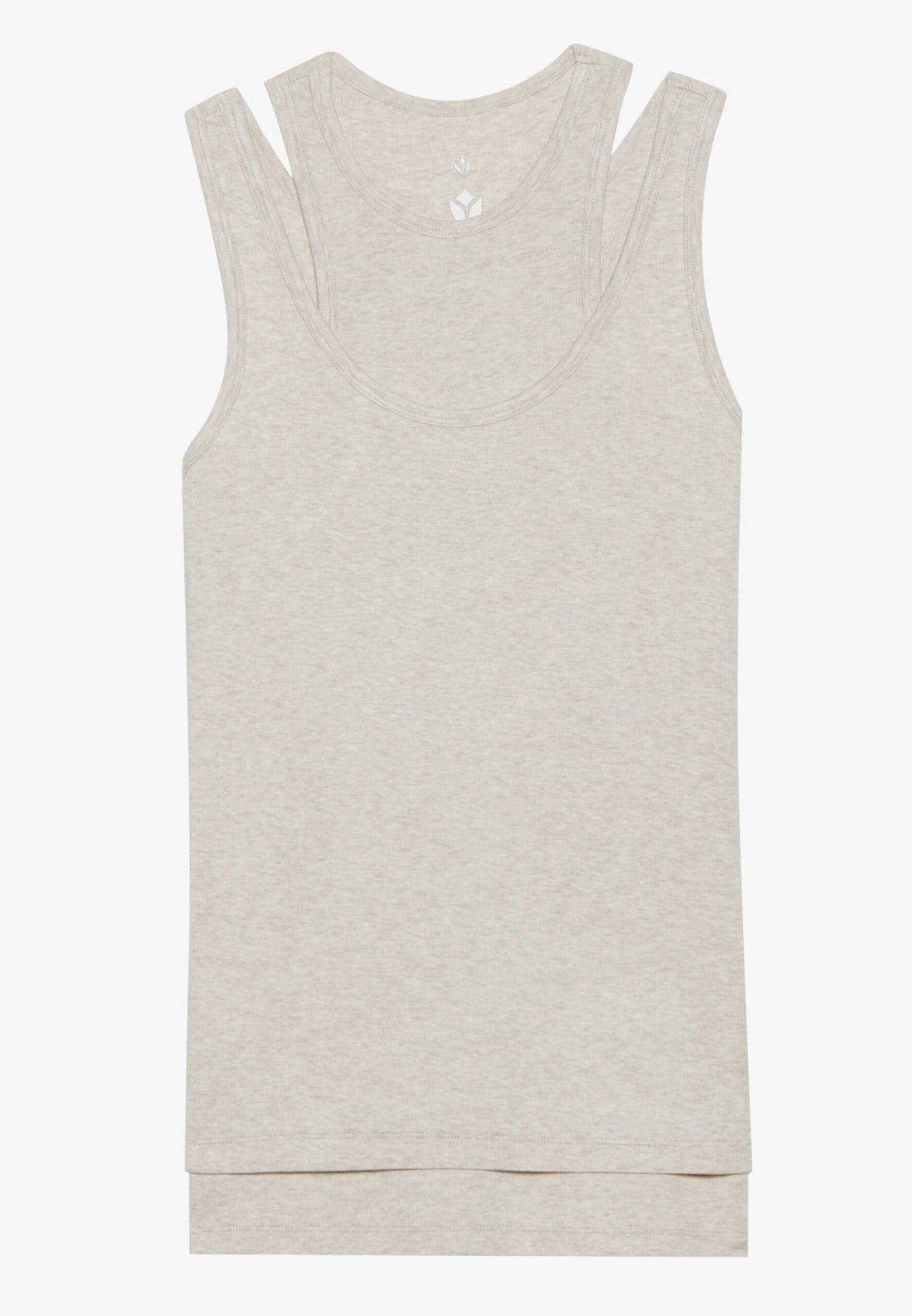 DOUBLE LAYER FINE RIB SLEEVELESS TOP - Top - Black 8 DOUBLE LAYER FINE RIB SLEEVELESS TOP - Top - Black - Afbeelding 6