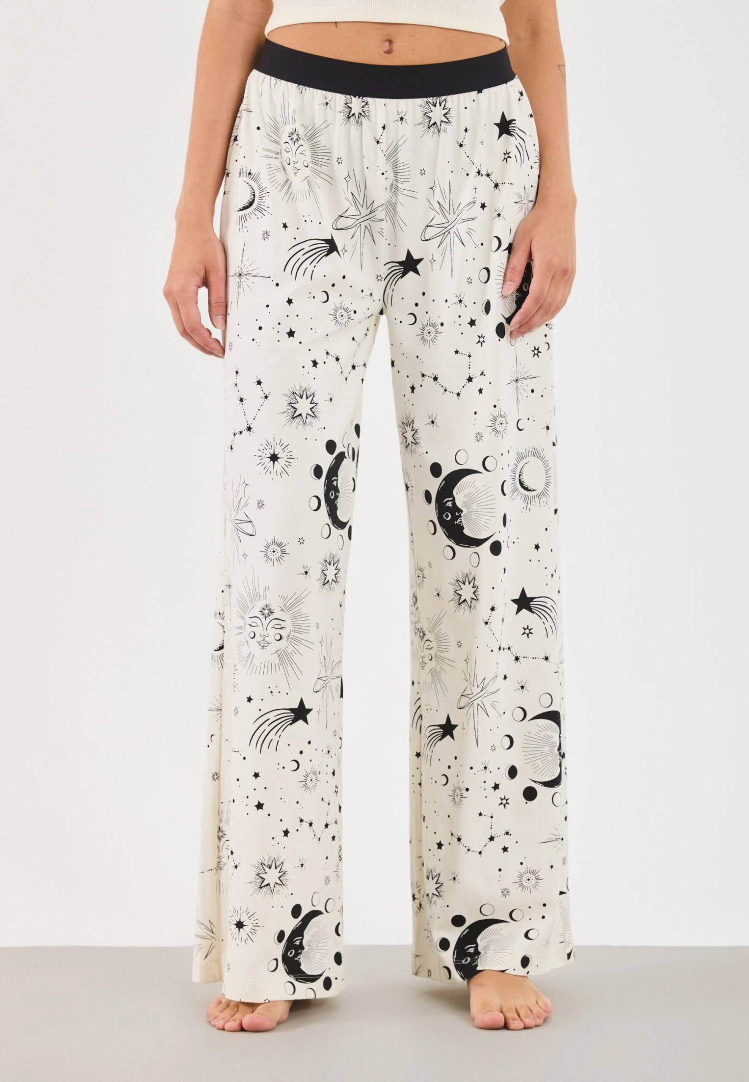 Even&Odd 2 PACK - Pyjamabroek - Black/ Beige 3 Even&Odd 2 PACK - Pyjamabroek - Black/ Beige