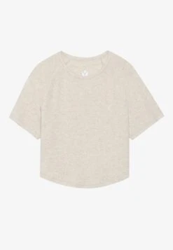 ESSENTIAL CROPPED FINE RIB T SHIRT - T-shirt Basic - Light Grey -Even-Odd Winkel be7af92fbf424386ad1d9d268d9deedd