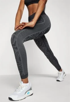 HIGH RISE 7/8 SEAMLESS LEGGINGS WITH CONTRAST WAISTBAND - Tights - Dark Grey -Even-Odd Winkel c51c0c3cc4cc499e96af9bd7120ef5b0