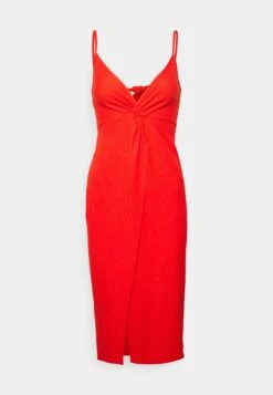 Even&Odd Eo-Ss23-C144-Sj / Strappy V Neck Knot Front Waist Midi Dress / 302 - Red - Jurk - Red -Even-Odd Winkel d518726e32df4ca098de8d48a40d8097