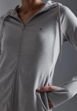 ZIP UP SPORTS SWEAT WITH HOOD - Sweater Met Rits - Mottled Light Grey -Even-Odd Winkel e899d7e2b1944b7ba092cebd57977ccb