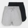 Even&Odd 2 Pack - Trainingsbroek - Black/Mottled Light Grey