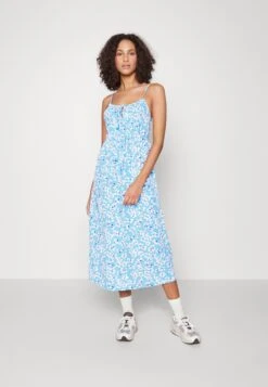 Midi Summer Dress- Jurk - Blue/White