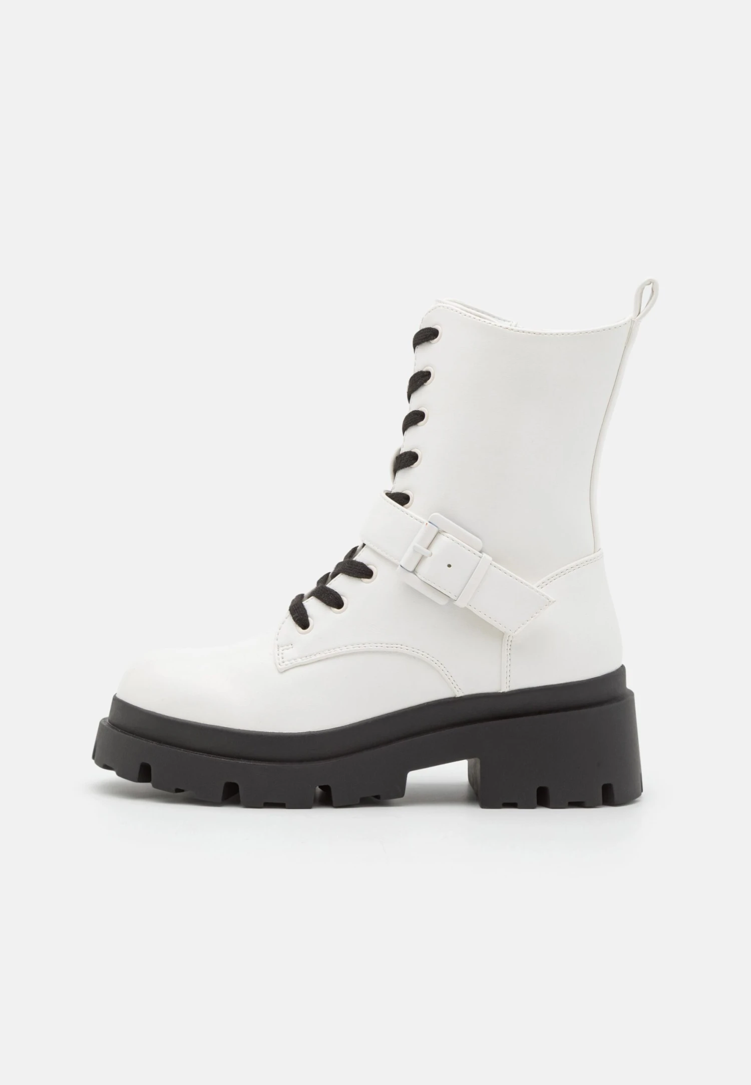 Enkellaarsjes Met Plateauzool - White 4 Enkellaarsjes Met Plateauzool - White - Afbeelding 2