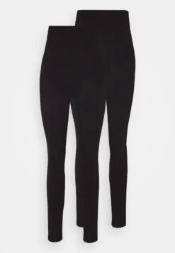 Even&Odd High Waisted Leggings 2 Pack- Legging - Black